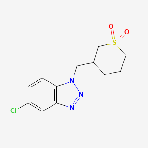 3-((5-Chloro-1H-benzo[d][1,2,3]triazol-1-yl)methyl)tetrahydro-2H-thiopyran 1,1-dioxide