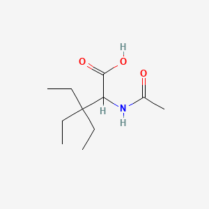 molecular formula C11H21NO3 B13563111 2-Acetamido-3,3-diethylpentanoicacid 