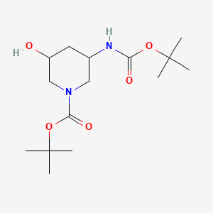 Tert-butyl 3-{[(tert-butoxy)carbonyl]amino}-5-hydroxypiperidine-1-carboxylate