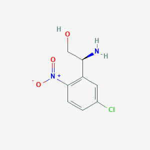 molecular formula C8H9ClN2O3 B13563220 (2S)-2-Amino-2-(5-chloro-2-nitrophenyl)ethan-1-OL 