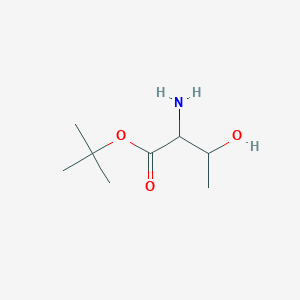 molecular formula C8H17NO3 B13563223 Tert-butyl 2-amino-3-hydroxybutanoate 