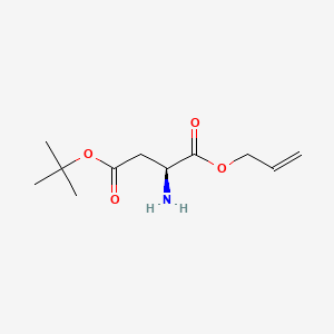 molecular formula C11H19NO4 B13563249 1-Allyl4-tert-butyl2-aminosuccinate 