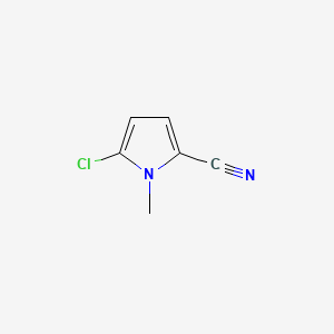 molecular formula C6H5ClN2 B13563255 5-chloro-1-methyl-1H-pyrrole-2-carbonitrile 