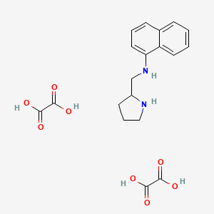 molecular formula C19H22N2O8 B1356326 N-(Pyrrolidin-2-ylmethyl)naphthalen-1-amine dioxalate CAS No. 1177290-60-6