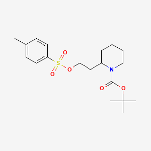 molecular formula C19H29NO5S B13563260 1-t-Butoxycarbonyl-2-[2-(p-toluenesulfonyloxy)ethyl]piperidine CAS No. 118811-04-4