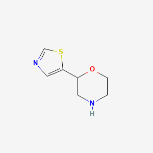 molecular formula C7H10N2OS B13563277 2-(Thiazol-5-yl)morpholine 