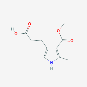 molecular formula C10H13NO4 B13563292 3-[4-(methoxycarbonyl)-5-methyl-1H-pyrrol-3-yl]propanoic acid 