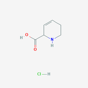 molecular formula C6H10ClNO2 B13563296 1,2,3,6-Tetrahydropyridine-6-carboxylic acid;hydrochloride 