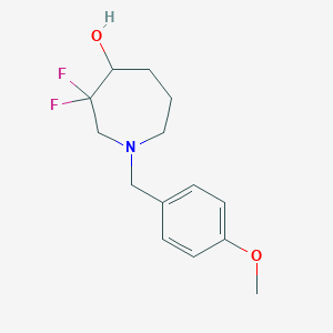 3,3-Difluoro-1-[(4-methoxyphenyl)methyl]azepan-4-ol