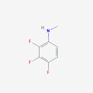 molecular formula C7H6F3N B13563320 2,3,4-Trifluoro-N-methylaniline 