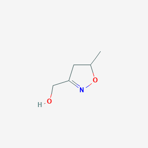 molecular formula C5H9NO2 B13563346 (5-Methyl-4,5-dihydro-1,2-oxazol-3-yl)methanol 