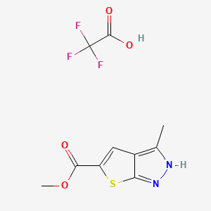 methyl 3-methyl-1H-thieno[2,3-c]pyrazole-5-carboxylate; trifluoroacetic acid