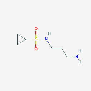 molecular formula C6H14N2O2S B13563364 N-(3-aminopropyl)cyclopropanesulfonamide 