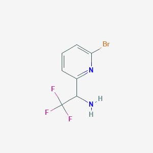 molecular formula C7H6BrF3N2 B13563377 [1-(6-Bromopyridin-2-YL)-2,2,2-trifluoroethyl]amine CAS No. 886364-60-9