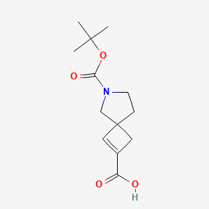 molecular formula C13H19NO4 B13563415 6-[(Tert-butoxy)carbonyl]-6-azaspiro[3.4]oct-1-ene-2-carboxylicacid 