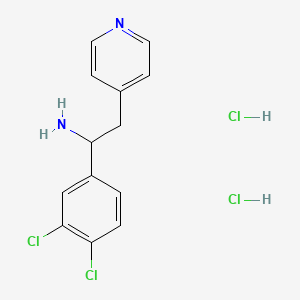 1-(3,4-Dichlorophenyl)-2-(pyridin-4-yl)ethan-1-aminedihydrochloride