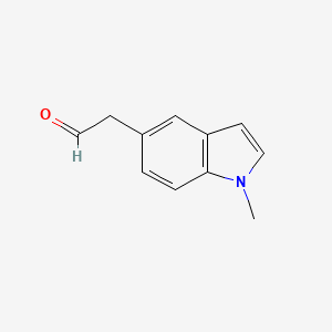 molecular formula C11H11NO B13563446 2-(1-methyl-1H-indol-5-yl)acetaldehyde 