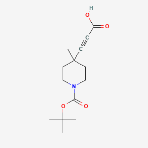 3-{1-[(Tert-butoxy)carbonyl]-4-methylpiperidin-4-yl}prop-2-ynoicacid