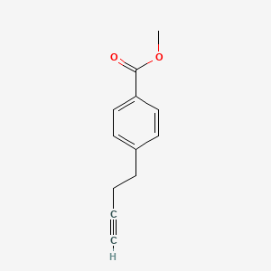 molecular formula C12H12O2 B13563469 Methyl4-(but-3-yn-1-yl)benzoate 