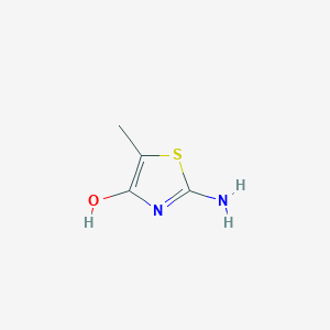molecular formula C4H6N2OS B135635 2-氨基-5-甲基噻唑-4-醇 CAS No. 133833-95-1