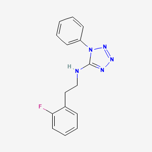 [2-(2-Fluoro-phenyl)-ethyl]-(1-phenyl-1H-tetrazol-5-yl)-amine