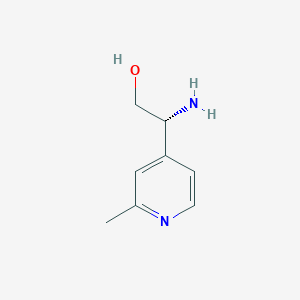 molecular formula C8H12N2O B13563540 (2R)-2-amino-2-(2-methylpyridin-4-yl)ethanol 