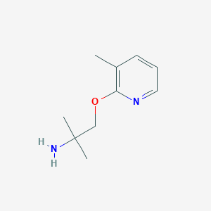 molecular formula C10H16N2O B13563544 2-Methyl-1-((3-methylpyridin-2-YL)oxy)propan-2-amine 