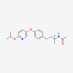 molecular formula C20H26N2O3 B13563559 N-[4-(4-{[6-(propan-2-yloxy)pyridin-3-yl]oxy}phenyl)butan-2-yl]acetamide 