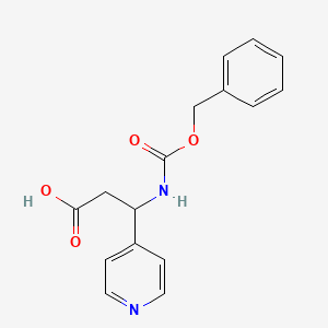 molecular formula C16H16N2O4 B13563596 I(2)-[[(Phenylmethoxy)carbonyl]amino]-4-pyridinepropanoic acid CAS No. 372144-24-6