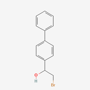 molecular formula C14H13BrO B13563638 1-(4-Biphenylyl)-2-bromoethanol 