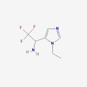 1-(1-ethyl-1H-imidazol-5-yl)-2,2,2-trifluoroethan-1-amine