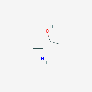 molecular formula C5H11NO B13563687 1-(Azetidin-2-yl)ethan-1-ol 