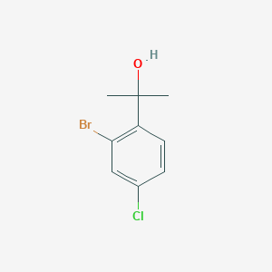 molecular formula C9H10BrClO B13563777 2-(2-Bromo-4-chlorophenyl)propan-2-ol 