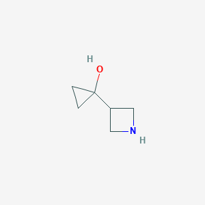 molecular formula C6H11NO B13563793 1-(Azetidin-3-yl)cyclopropan-1-ol 