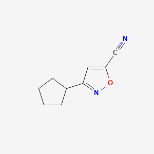 3-Cyclopentyl-1,2-oxazole-5-carbonitrile