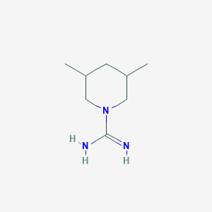 molecular formula C8H17N3 B13563806 3,5-Dimethylpiperidine-1-carboximidamide 