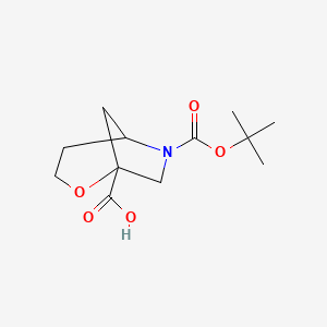 molecular formula C12H19NO5 B13563810 6-[(Tert-butoxy)carbonyl]-2-oxa-6-azabicyclo[3.2.1]octane-1-carboxylicacid 