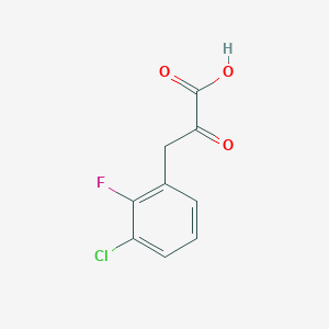 molecular formula C9H6ClFO3 B13563853 3-(3-Chloro-2-fluorophenyl)-2-oxopropanoic acid 