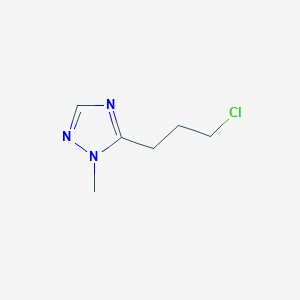 molecular formula C6H10ClN3 B13563865 5-(3-chloropropyl)-1-methyl-1H-1,2,4-triazole 