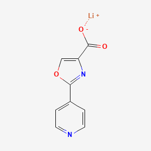 molecular formula C9H5LiN2O3 B13563874 Lithium(1+)2-(pyridin-4-yl)-1,3-oxazole-4-carboxylate 