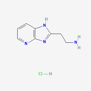 molecular formula C8H11ClN4 B13563888 2-{3H-imidazo[4,5-b]pyridin-2-yl}ethan-1-amine hydrochloride 