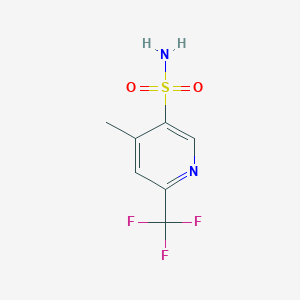 molecular formula C7H7F3N2O2S B13563949 4-Methyl-6-(trifluoromethyl)pyridine-3-sulfonamide 