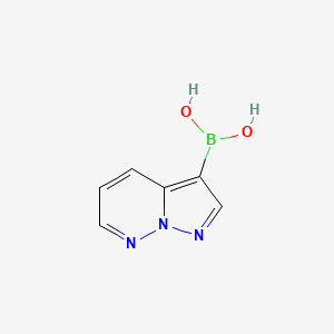 molecular formula C6H6BN3O2 B13563958 Pyrazolo[1,5-b]pyridazin-3-ylboronic acid 