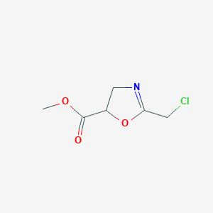 molecular formula C6H8ClNO3 B13563965 Methyl2-(chloromethyl)-4,5-dihydro-1,3-oxazole-5-carboxylate 