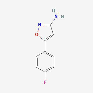 molecular formula C9H7FN2O B1356397 5-(4-氟苯基)异噁唑-3-胺 CAS No. 925005-35-2