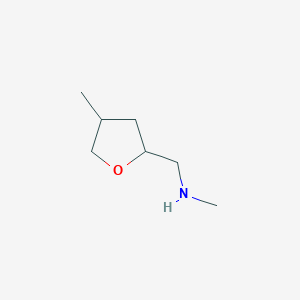 molecular formula C7H15NO B13563981 Methyl[(4-methyloxolan-2-yl)methyl]amine 