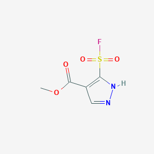 molecular formula C5H5FN2O4S B13563987 methyl 5-(fluorosulfonyl)-1H-pyrazole-4-carboxylate 