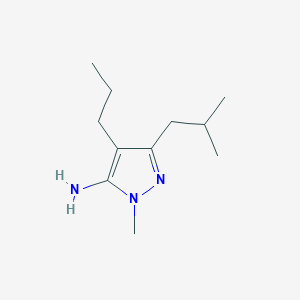 molecular formula C11H21N3 B13563989 3-Isobutyl-1-methyl-4-propyl-1h-pyrazol-5-amine 