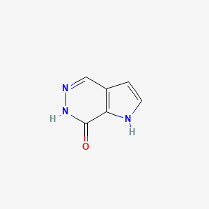 molecular formula C6H5N3O B13563997 1H,6H,7H-pyrrolo[2,3-d]pyridazin-7-one 