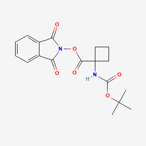 molecular formula C18H20N2O6 B13564004 1,3-Dioxoisoindolin-2-yl 1-((tert-butoxycarbonyl)amino)cyclobutane-1-carboxylate CAS No. 2135459-00-4